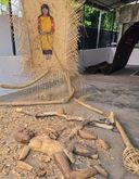 Exhibition view of ‘Ialong, hakum!’ at VKL Warehouse, Kochi-Muziris Biennale 2025–26.