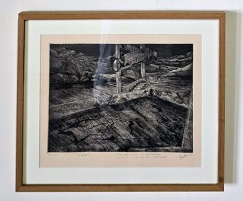 Exhibition view of ‘The quiet beneath the rubble’ at VKL Warehouse, Kochi-Muziris Biennale 2025–26.