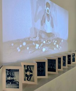 Exhibition view of ‘Through their eyes’ at VKL Warehouse, Kochi-Muziris Biennale 2025–26.