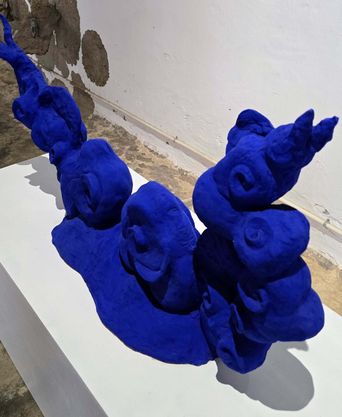 Exhibition view of ‘Is it Sunset in the Himalayas’ at VKL Warehouse, Kochi-Muziris Biennale 2025–26.