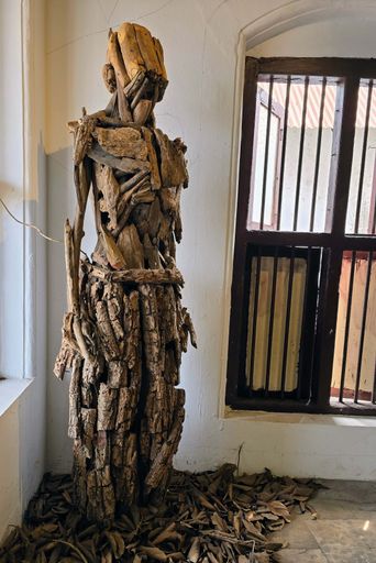 Exhibition view of ‘Follow The Crowd’ at BMS Warehouse, Kochi-Muziris Biennale 2025–26.