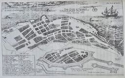 Old engraved map titled ‘The City of Cochin’