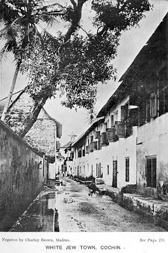 Cochin White Jew Town, historical photograph from 1913.