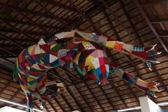 From the upcycled soft-sculpture workshop at ABC Art Room, Fort Kochi Water Metro station.