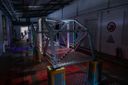 Exhibition view inside Anand Warehouse, Kochi-Muziris Biennale 2025–26.