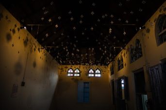 Exhibition view, Kochi-Muziris Biennale 2025–26, Mattancherry.