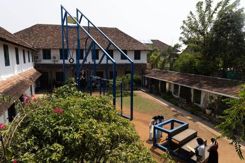 Exhibition view at Pepper House, Kochi-Muziris Biennale 2025–26.