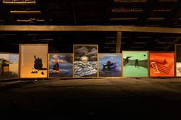 Exhibition view at Ishara House, a Kochi-Muziris Biennale venue in Mattancherry.