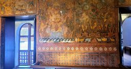 At Mattancherry Palace, the Portuguese-built palace with Ramayana murals.