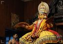 A Kathakali performance at the Kerala Kathakali Centre, Fort Kochi.