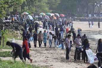 From a volunteer beach cleanup at Fort Kochi Beach.