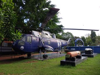 Army helicopter for display at Kochi Naval museum