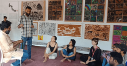 From an Art Room material-exploration workshop, Kochi-Muziris Biennale.