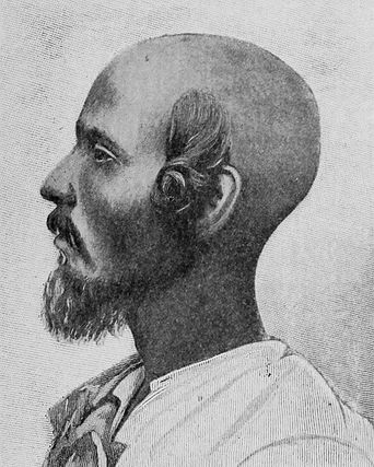 Jew of Cochin with peyots, around 1900, from the Jewish Encyclopedia.