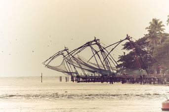Chinese fishing nets in Kochi.