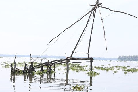Chinese fishing nets in Kochi. Photograph taken on 14 November 2014. Imported at 1280px resolution because Wikimedia original was temporarily rate limited.