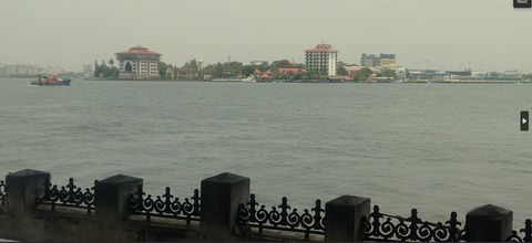 Modern harbour at Cochin, developed through the efforts of Sir Robert Bristow. Photograph taken on 20 March 2017.