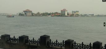 Modern harbour at Cochin, developed through the efforts of Sir Robert Bristow. Photograph taken on 20 March 2017.