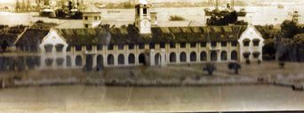 Cochin Port Trust in 1948. Historical image of the port in Kochi, Kerala, India.