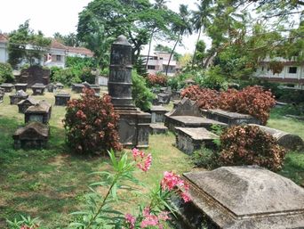Dutch Cemetery in Fort Kochi, Ernakulam. Photograph taken on 6 April 2011.