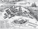 Old city map of Dutch-occupied Fort Kochi Municipality in 1672. The Commons page flags this file as requiring review and notes that author information is missing.