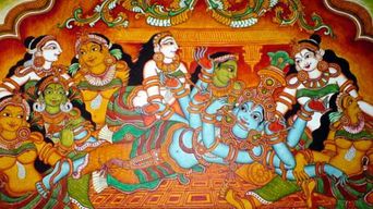 At Mattancherry Palace, the Portuguese-built palace with Ramayana murals.