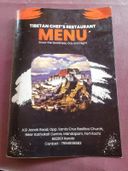 Printed menu cover for Tibetan Chef’s Restaurant with a photo of the Potala Palace.